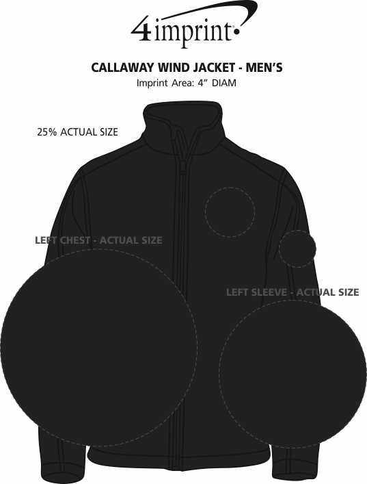 Imprint Area of Callaway Wind Jacket - Men's
