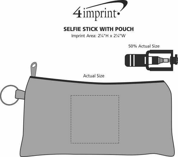 Imprint Area of Selfie Stick with Pouch