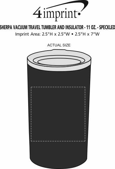 Imprint Area of Sherpa Vacuum Travel Tumbler and Insulator - 11 oz. - Speckled