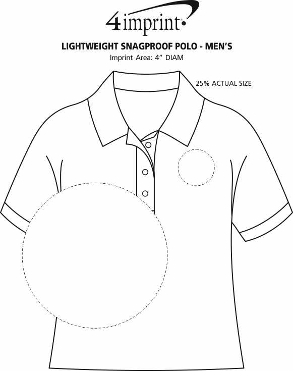 Imprint Area of Lightweight Snagproof Polo - Men's