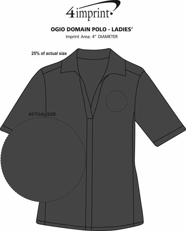 Imprint Area of OGIO Domain Polo - Ladies'