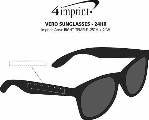 Imprint Area of Vero Sunglasses - 24 hr