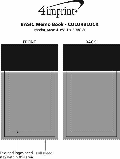 Imprint Area of Memo Book - Colorblock