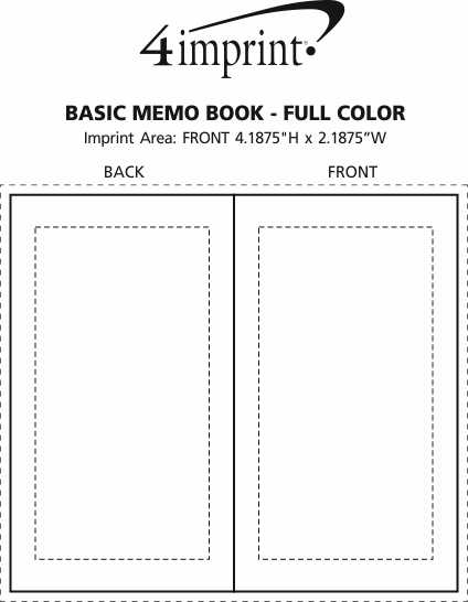 Imprint Area of Memo Book - Full Color