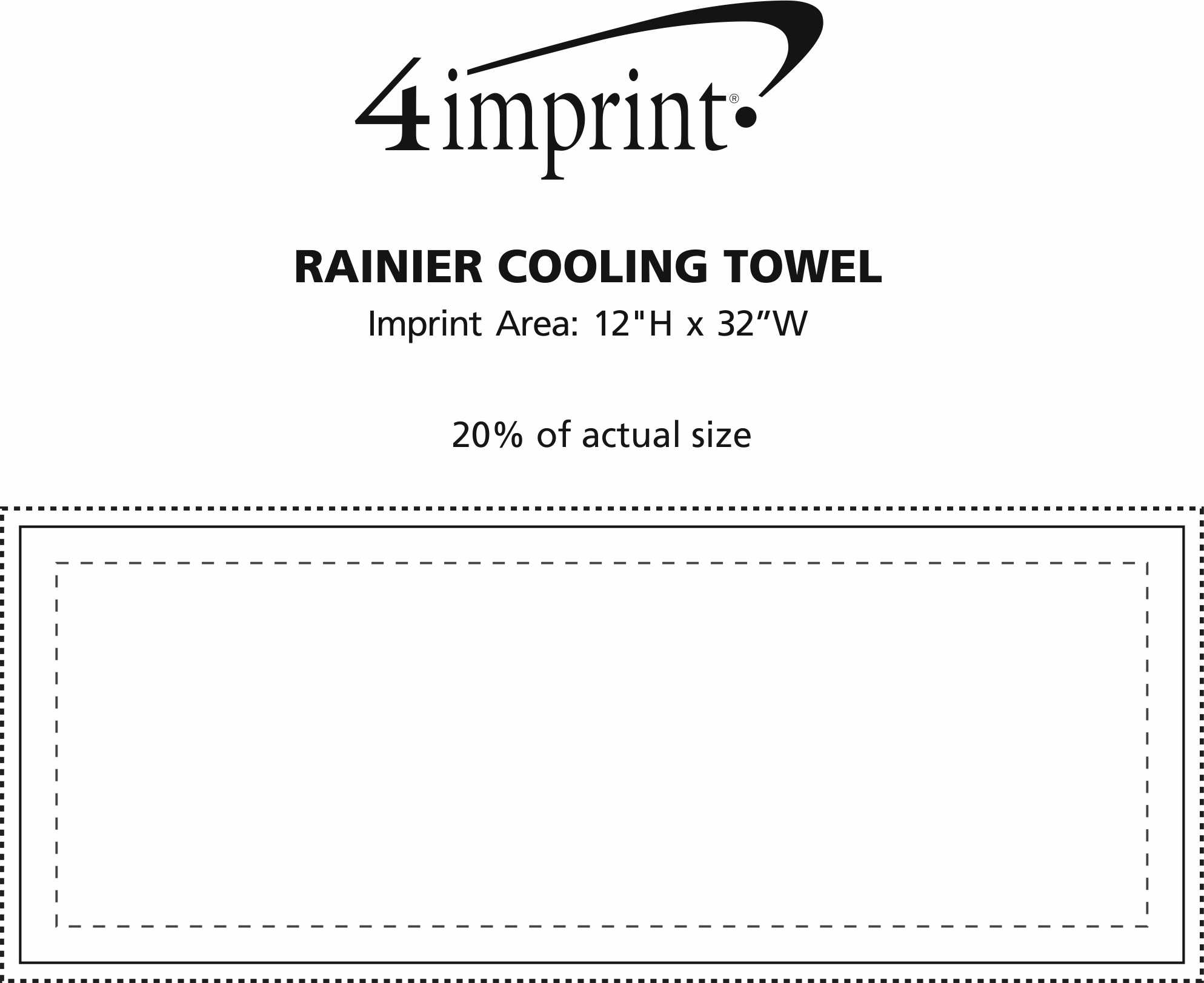 Imprint Area of Rainier Cooling Towel - Full Color