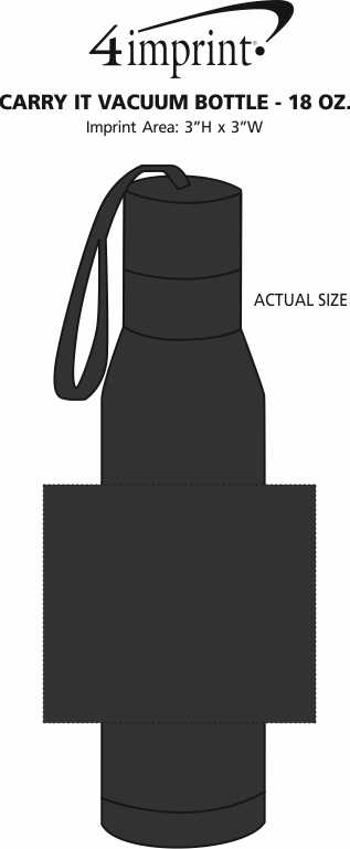 Imprint Area of Carry It Vacuum Bottle - 18 oz.