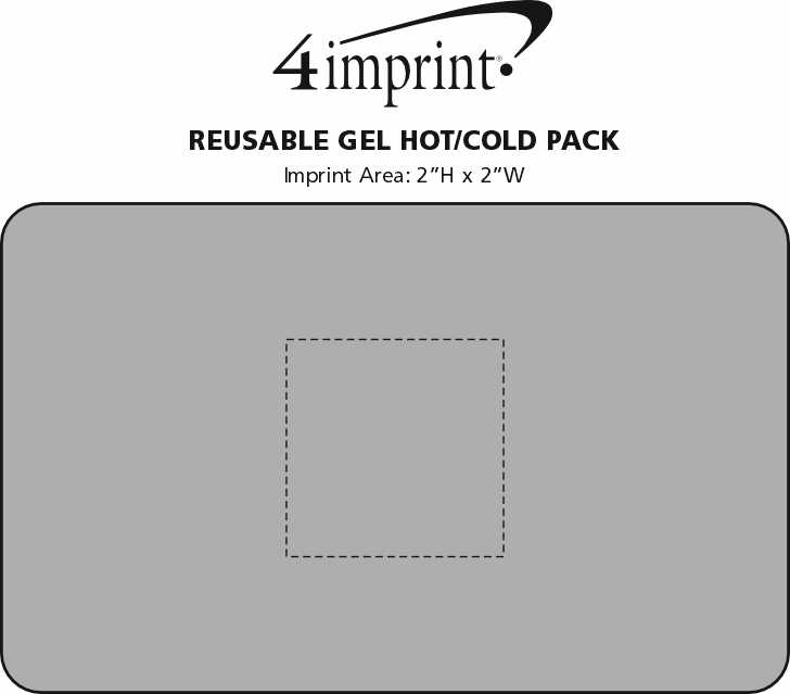 Imprint Area of Reusable Gel Hot/Cold Pack