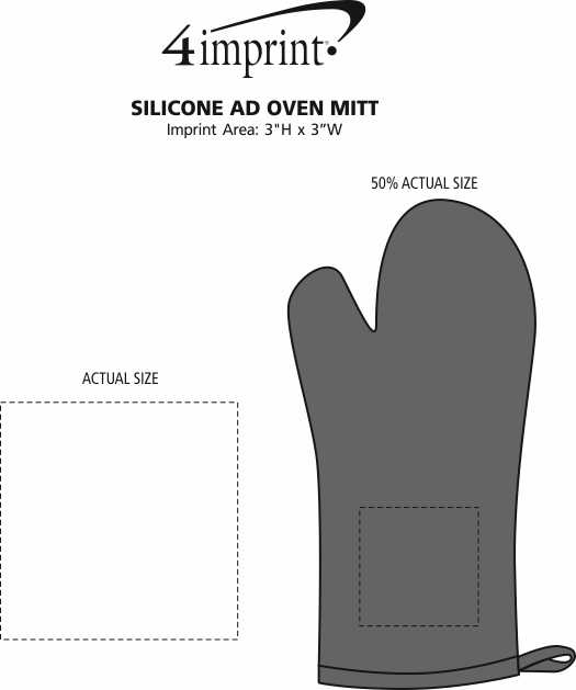 Imprint Area of Silicone & RPET Oven Mitt