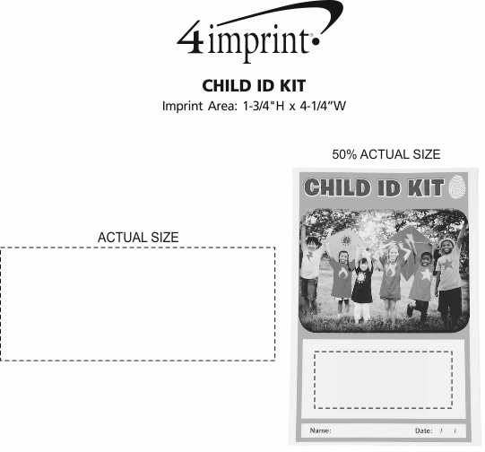 Imprint Area of Child ID Kit