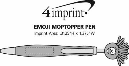 Imprint Area of Emoji MopTopper Pen