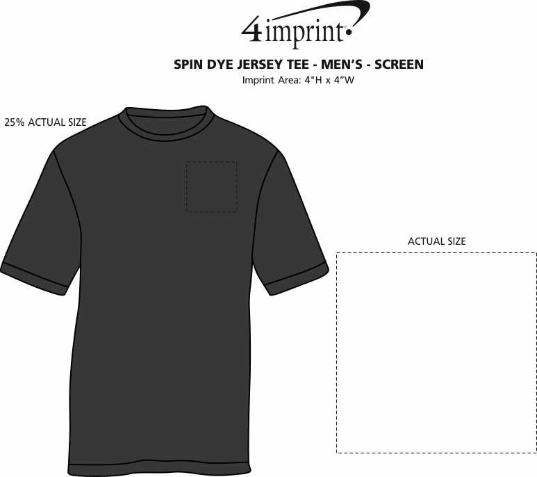 Imprint Area of Spin Dye Jersey Tee - Men's - Screen