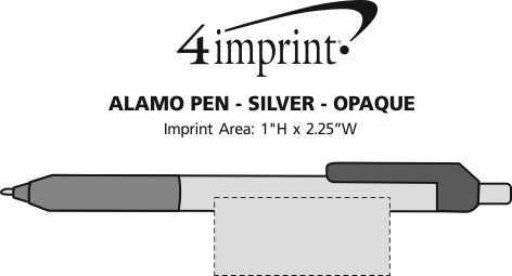 Imprint Area of Alamo Pen - Silver - Opaque