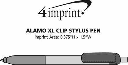 Imprint Area of Alamo XL Clip Stylus Pen