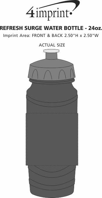 Imprint Area of Refresh Surge Water Bottle - 24 oz.
