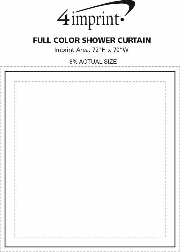 Imprint Area of Full Color Shower Curtain