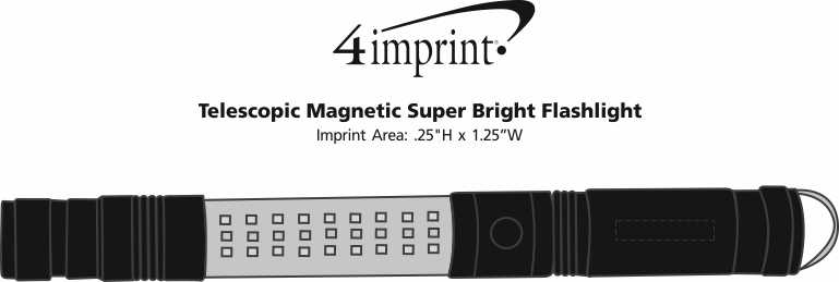 Imprint Area of Telescopic Magnetic COB Flashlight