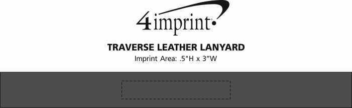 Imprint Area of Traverse Leather Lanyard