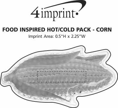 Imprint Area of Food Inspired Hot/Cold Pack - Corn