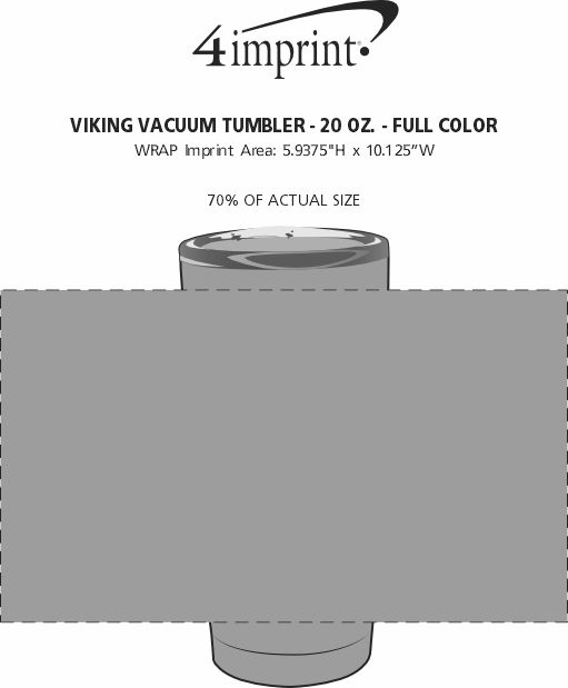Imprint Area of Viking Vacuum Tumbler - 20 oz. - Full Color