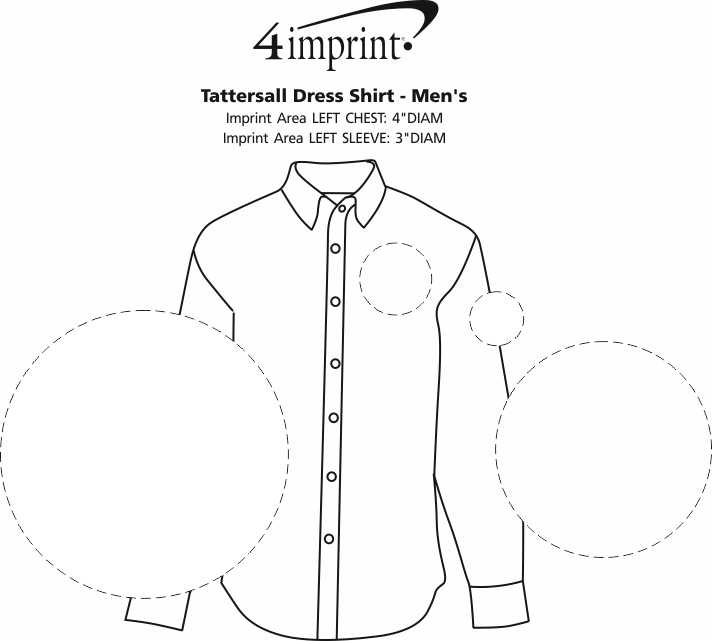 Imprint Area of Tattersall Dress Shirt - Men's