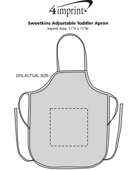 Imprint Area of Sweetkins Adjustable Toddler Apron