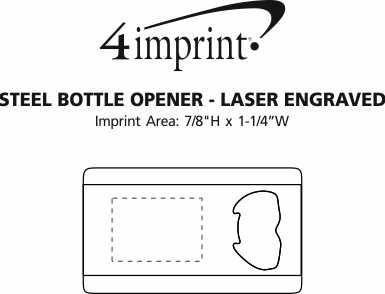 Imprint Area of Steel Bottle Opener - Laser Engraved
