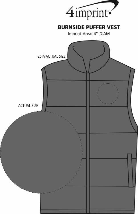 Imprint Area of Burnside Puffer Vest