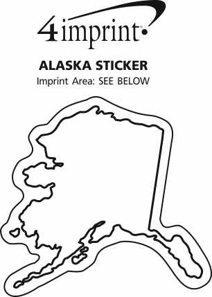 Imprint Area of Alaska Sticker
