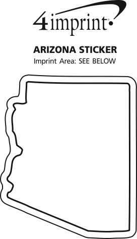 Imprint Area of Arizona Sticker