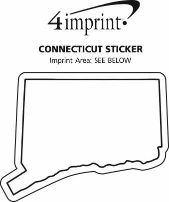Imprint Area of Connecticut Sticker