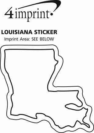 Imprint Area of Louisiana Sticker