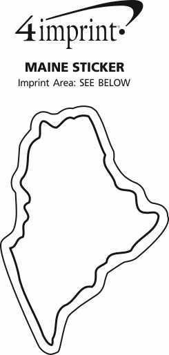 Imprint Area of Maine Sticker