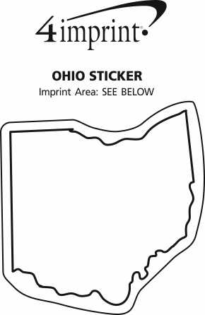 Imprint Area of Ohio Sticker