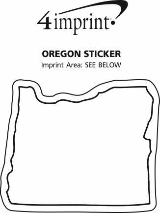 Imprint Area of Oregon Sticker
