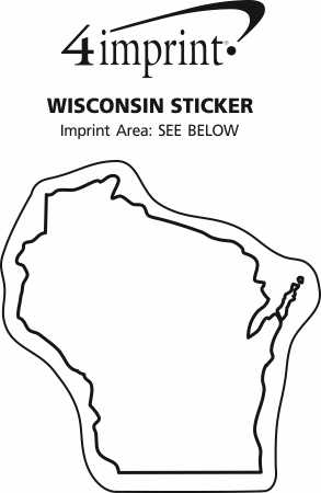 Imprint Area of Wisconsin Sticker