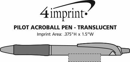 Imprint Area of Pilot Acroball Pen - Translucent
