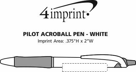 Imprint Area of Pilot Acroball Pen - White
