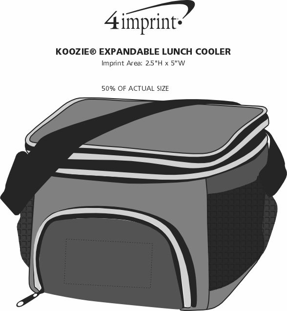 Imprint Area of Koozie® Expandable Lunch Kooler