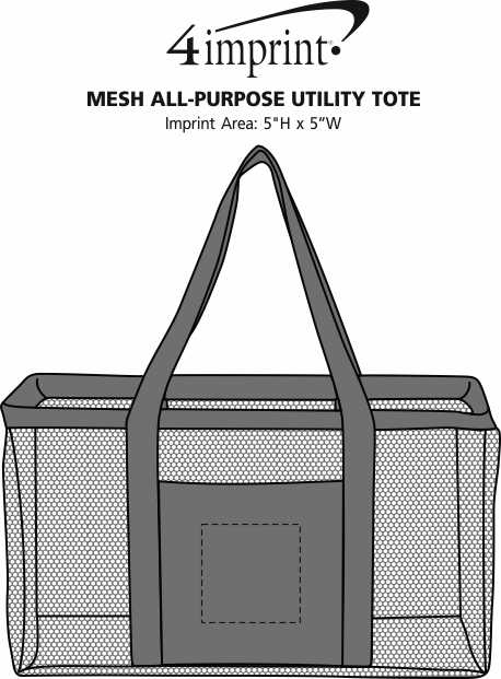 Imprint Area of Mesh All-Purpose Utility Tote