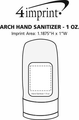 Imprint Area of Arch Hand Sanitizer - 1 oz.
