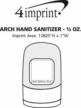 Imprint Area of Arch Hand Sanitizer - 1/2 oz.