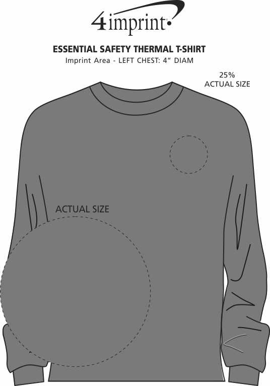 Imprint Area of Essential Safety Thermal T-Shirt