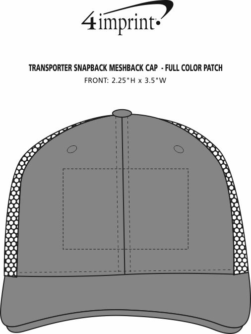 Imprint Area of Transporter Snapback Meshback Cap - Full Color Patch