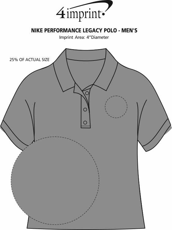 Imprint Area of Nike Performance Legacy Polo - Men's