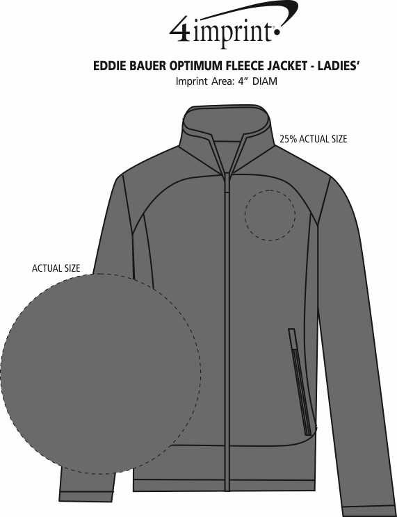 Imprint Area of Eddie Bauer Optimum Fleece Jacket - Ladies'