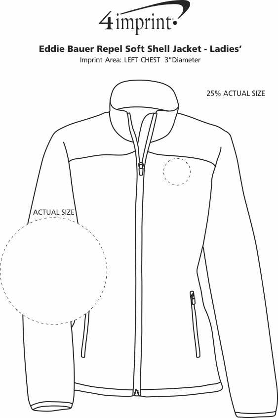 Imprint Area of Eddie Bauer Repel Soft Shell Jacket - Ladies'