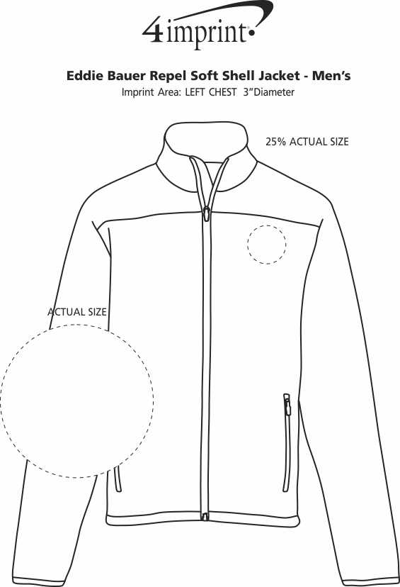 Imprint Area of Eddie Bauer Repel Soft Shell Jacket - Men's