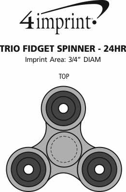 Imprint Area of Trio Fidget Spinner - 24 hr