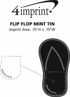 Imprint Area of Flip Flop Mint Tin