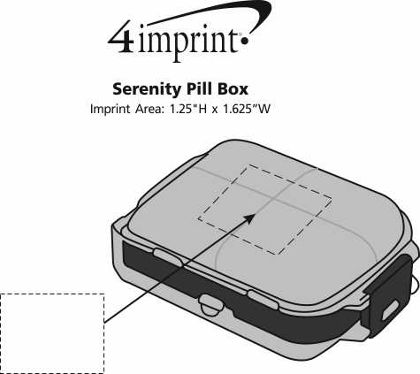 Imprint Area of Serenity Pill Box